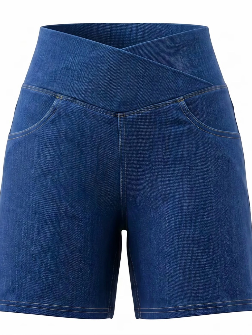 Imily Bela  NWT Flex High Waisted Crossover Pocket Denim Shorts Blue Size XS